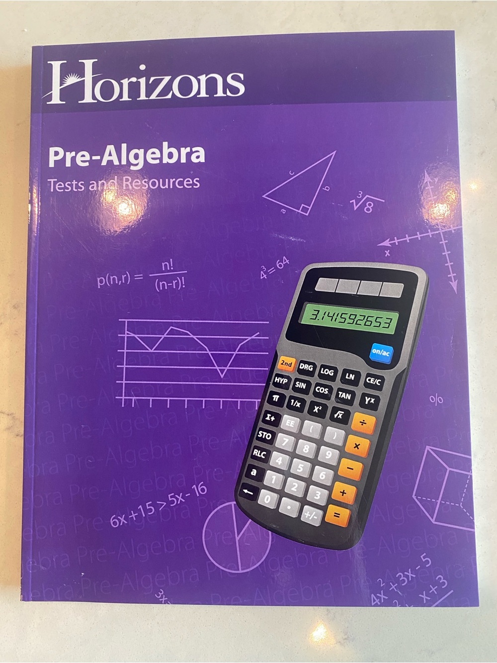 Horizons Pre-Algebra Tests and Resources - Purple Cover